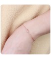 Rose Gold Plated Cute Love Word Silver Bracelet BRS-11-RO-GP